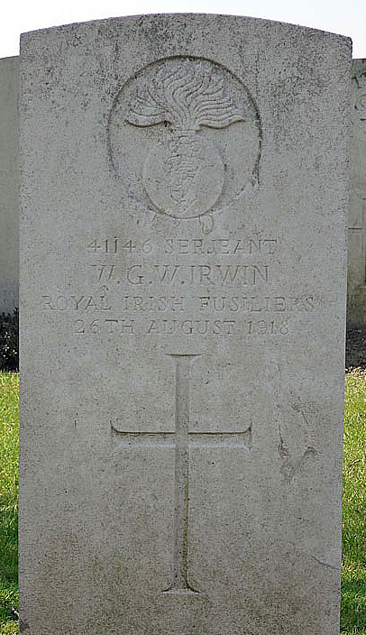 W G W Irwin gravestone