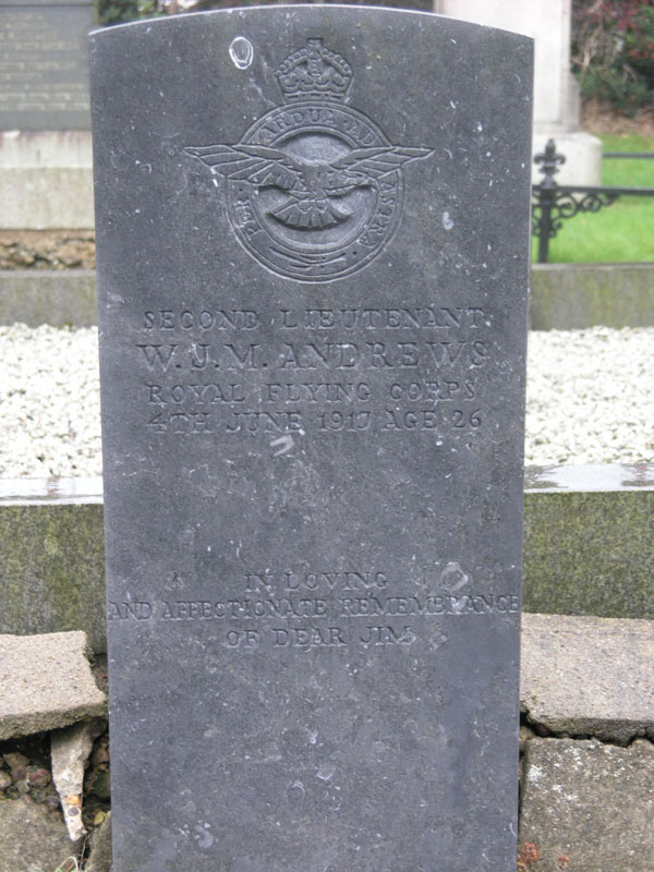 W J M Andrews gravestone