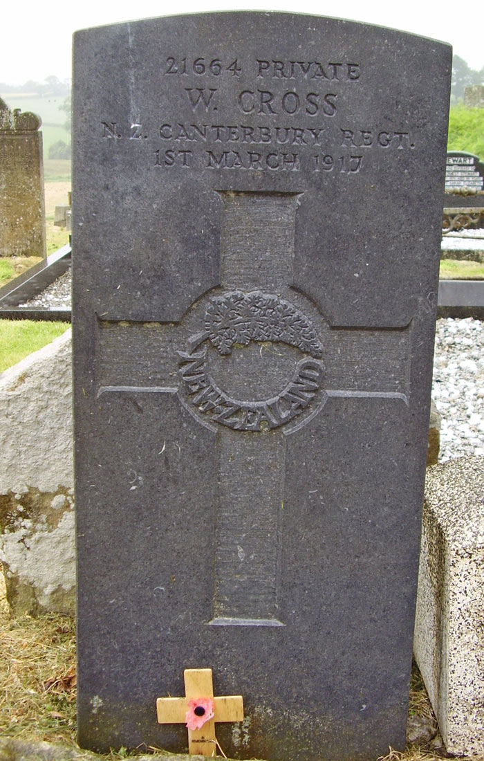 William Cross' gravestone