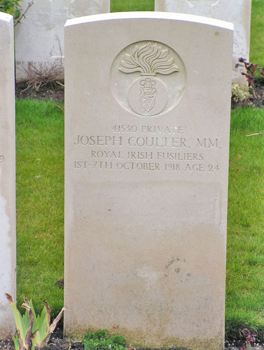 Joseph Coulter M. M gravestone