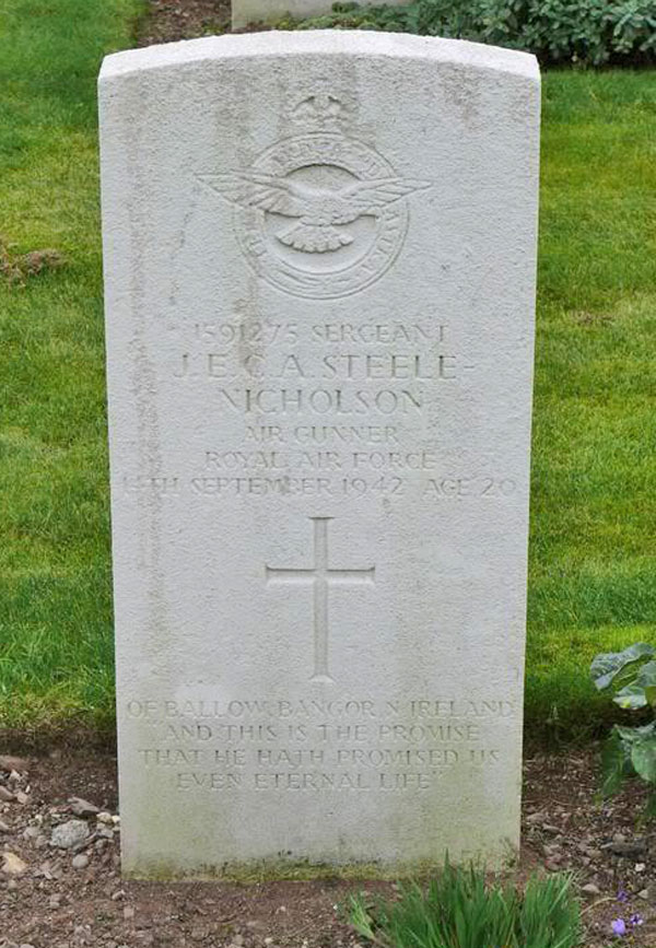 Sergeant John Steele-Nicholson is buried in Kirkinner Cemetery