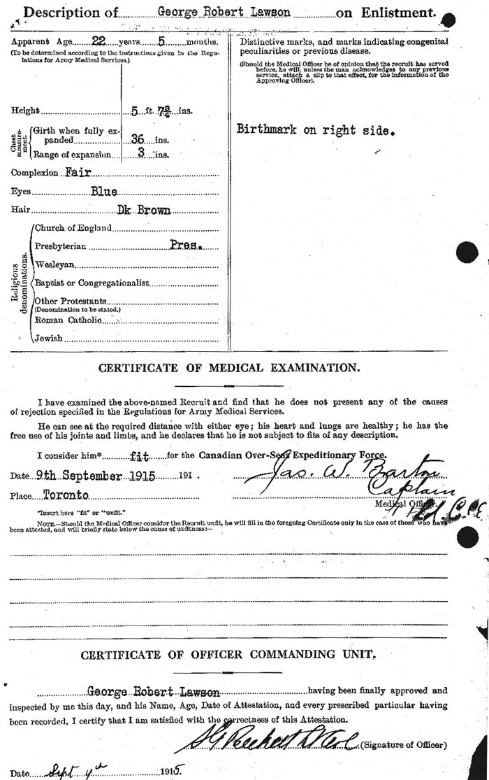 George Robert Lawson Attestation Paper - page 2