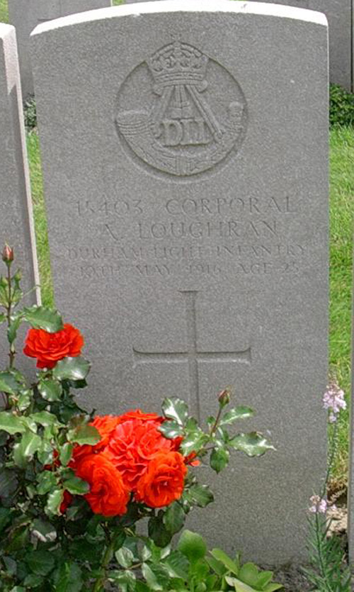 Alexander Loughran's gravestone