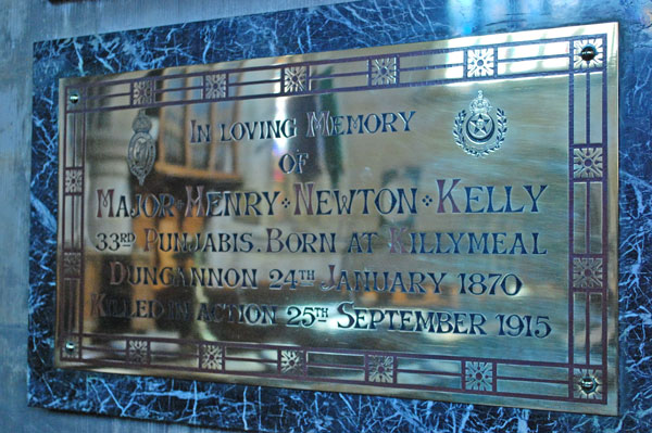 Major Henry Newton Kelly -  St Anne's Church of Ireland in Dungannon.