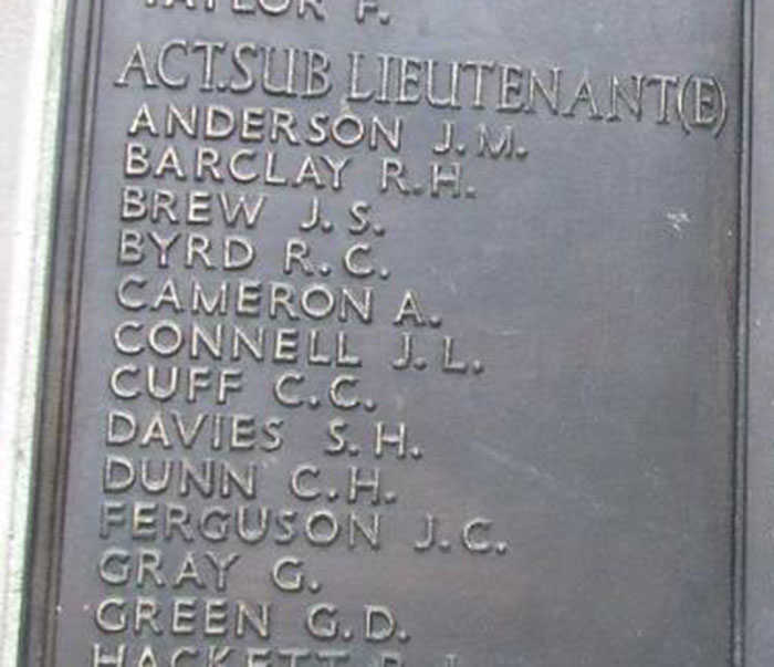 Liverpool Naval Memorial - Panel 4