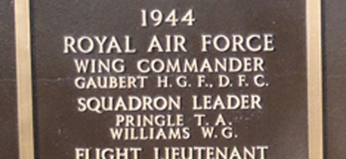 Squadron Leader Terence Pringle - Ottawa Memorial