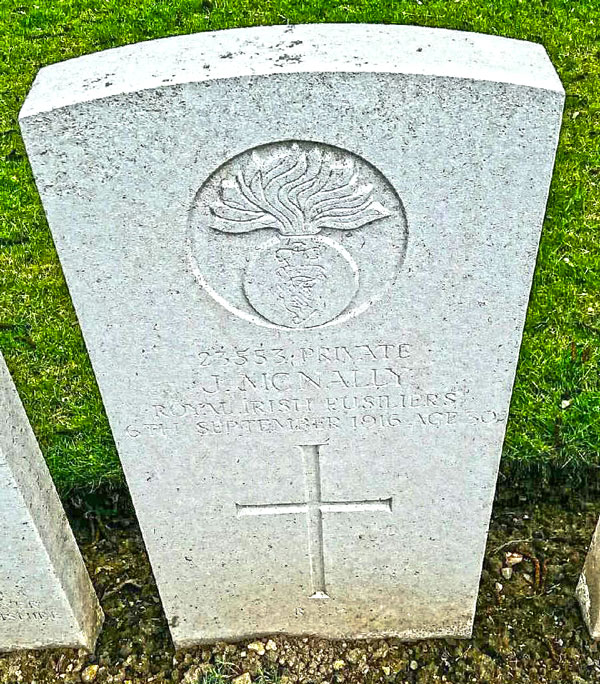Private John McNally in Quarry Cemetery