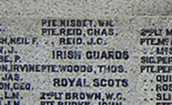 Private Thomas Woods - Rutherglen War Memorial.