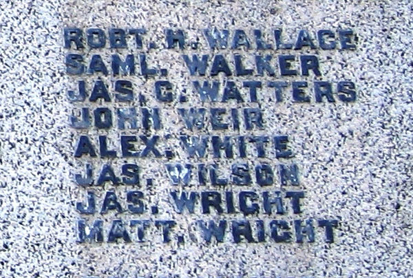 Matthew Wright - Newtownards War Memorial